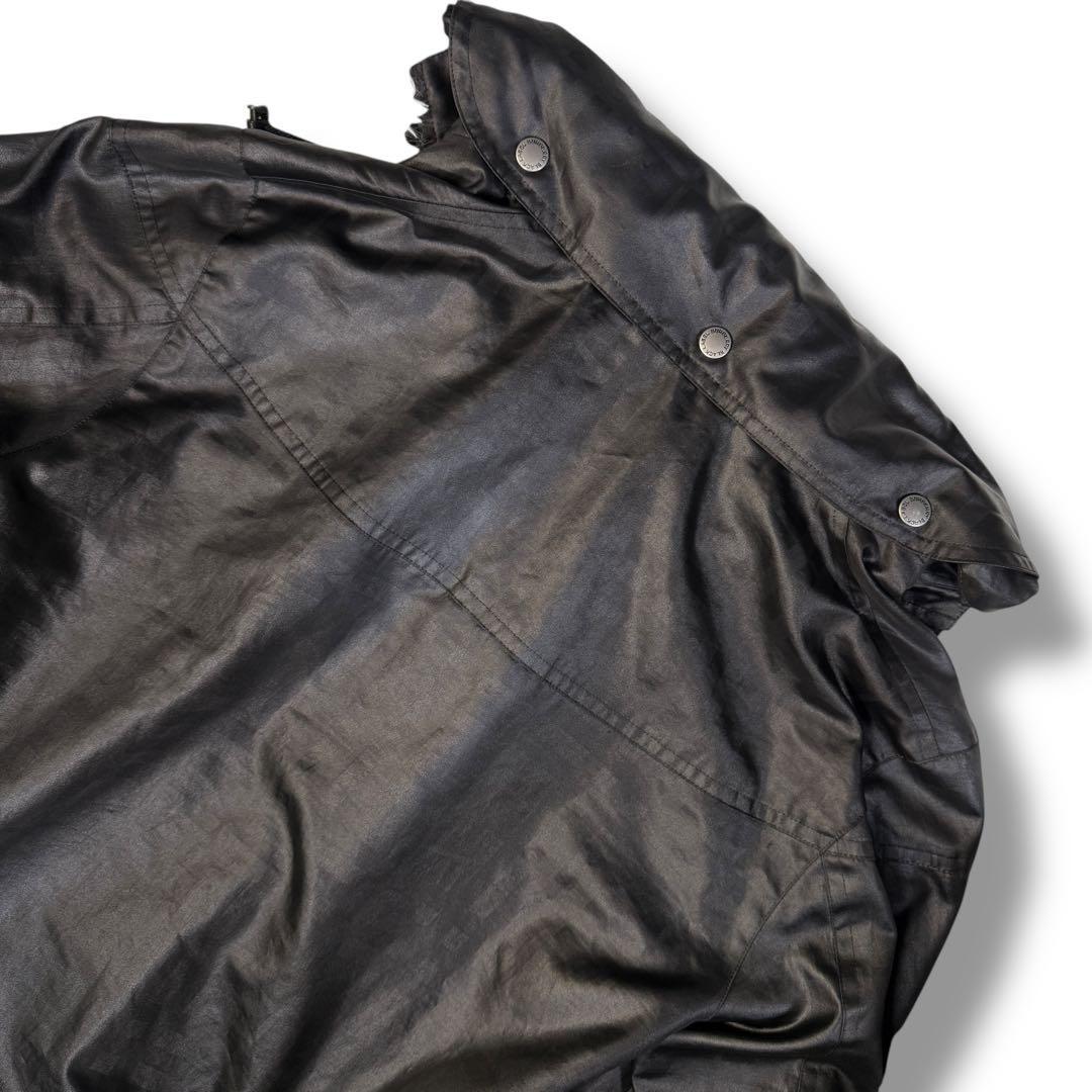 美品 バーバリーブラックレーベル シャドーチェック フーディージャケット 黒 M