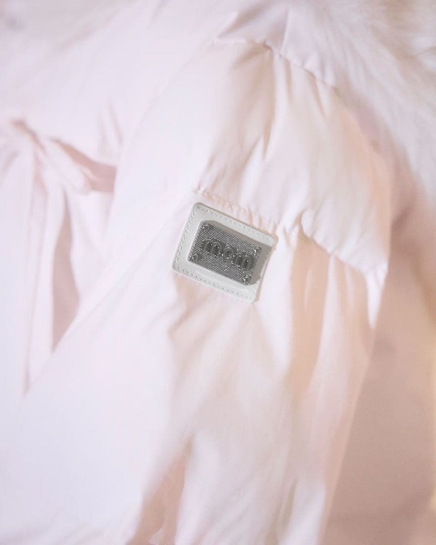 ミシェルマカロン ファーフードリボンダウンコート　ピンク　FREE