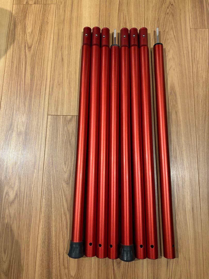 【ぶっち〜】ウィングポール（レッド・240cm）×2本