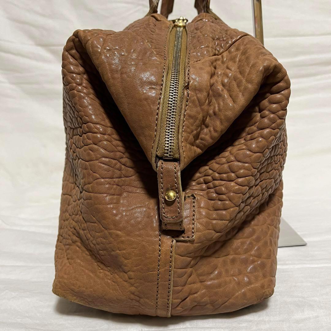 イヴサンローラン イージー Yモチーフ ボストンバッグ レザー ブラウン 899