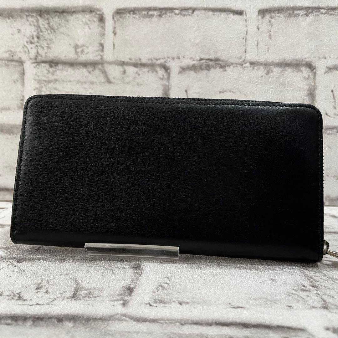 美品✨ ポールスミス　長財布　マーケトリーストライプラビット　ラウンドジップ　黒