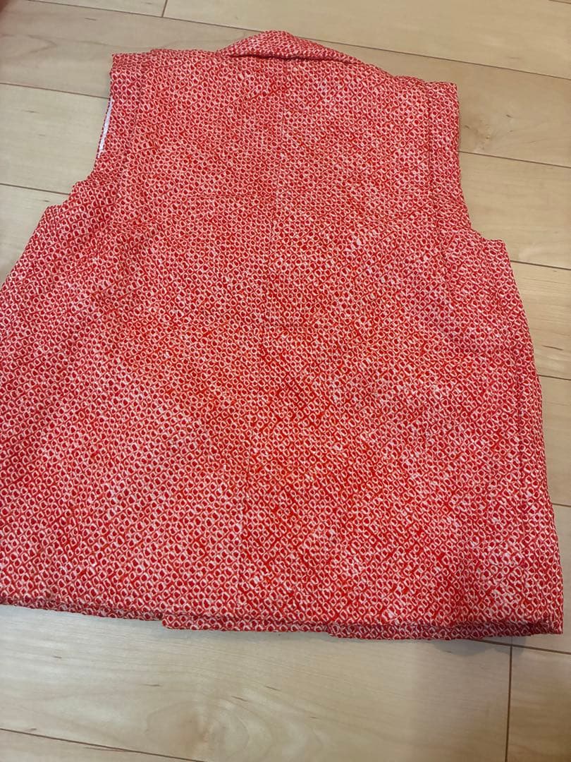 3歳七五三 古典柄レトロ着物と総絞り被布セット