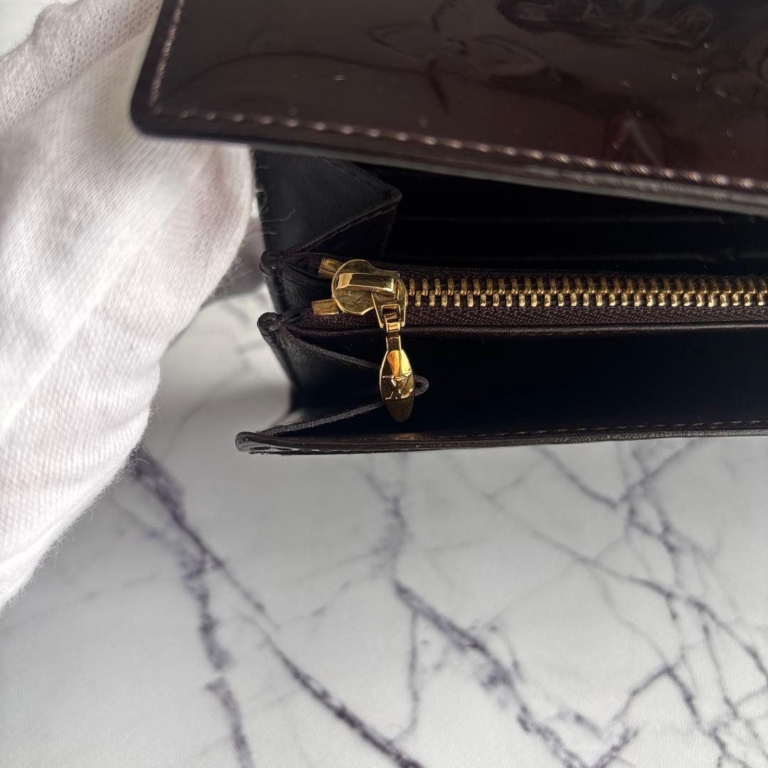 【極美品】ルイヴィトン☆モノグラム／ヴェルニ☆ポルトフォイユ・サラ☆アマラント⑨