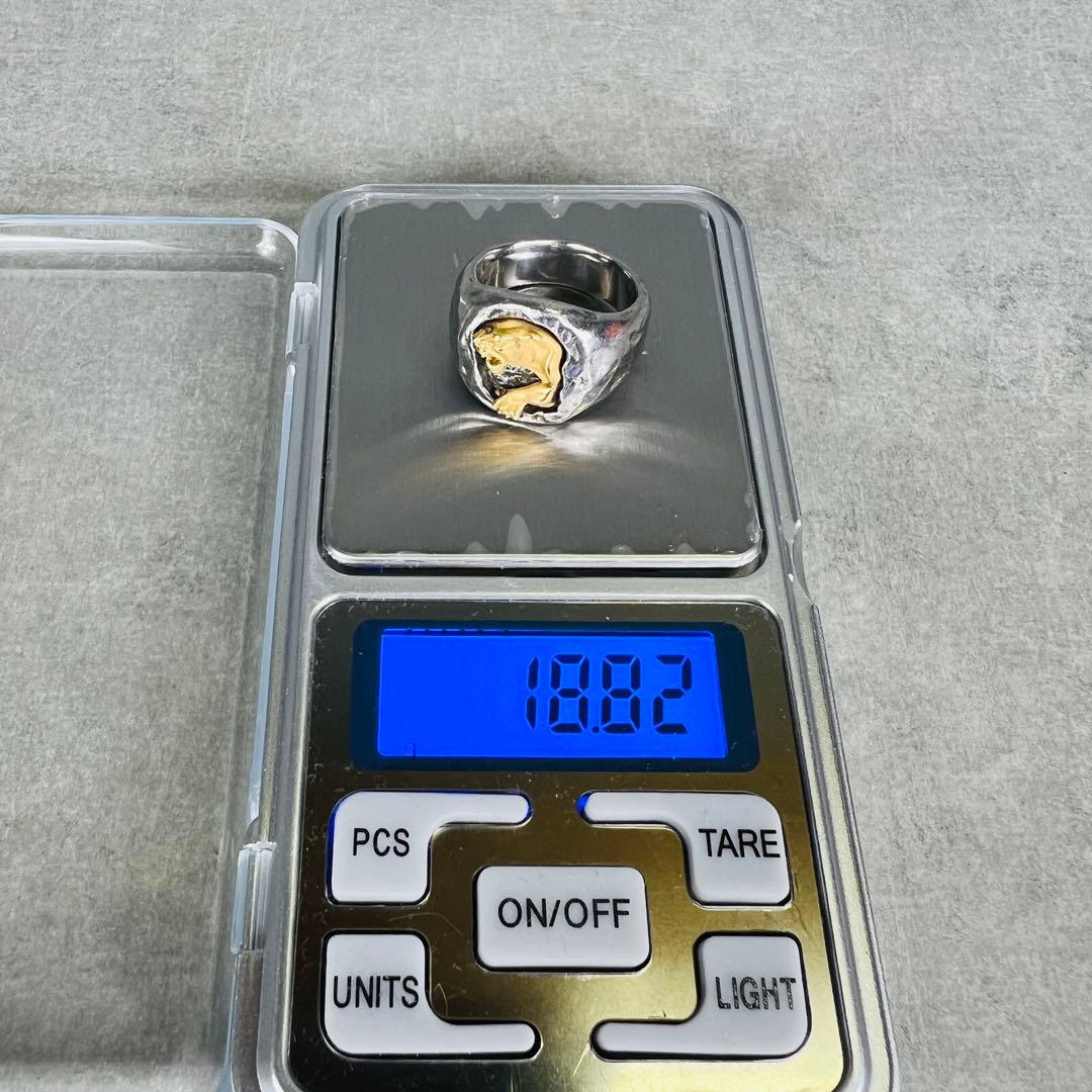 カレライカレラ パンサー 18号 ユニセックス SV925 K18 リング