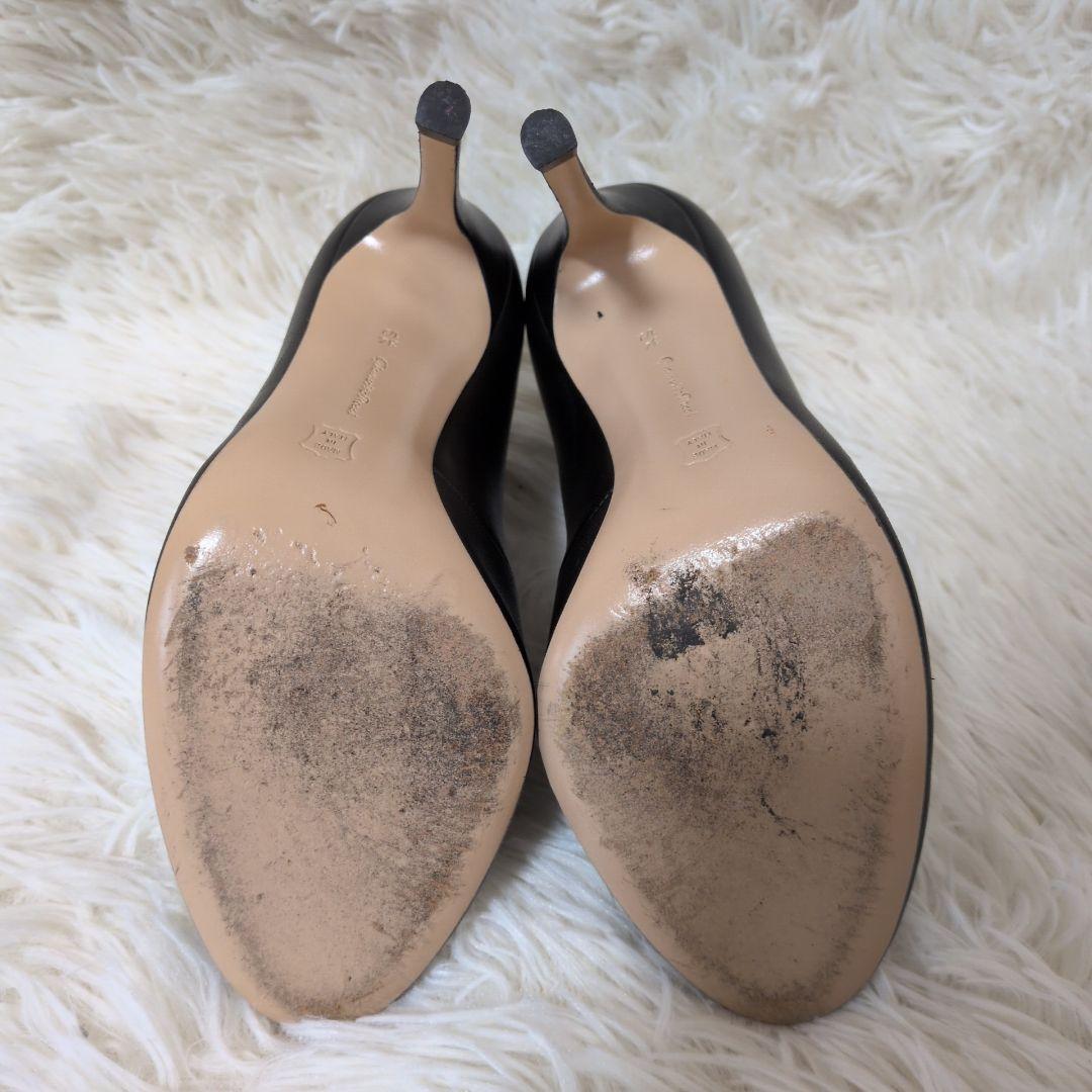 【極美品】Gianvito Rossi オープントゥヒールパンプス 黒 22cm
