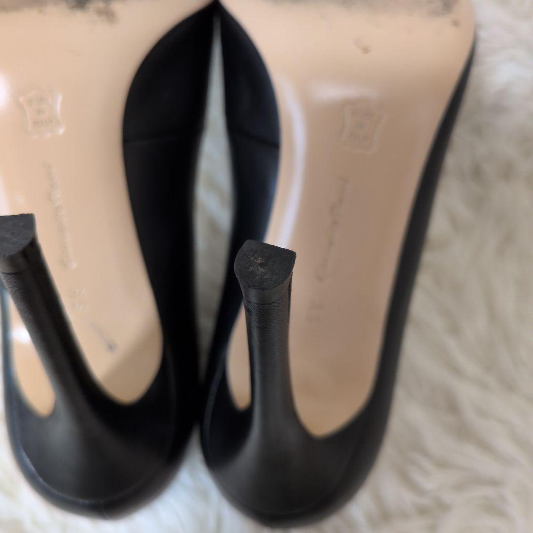【極美品】Gianvito Rossi オープントゥヒールパンプス 黒 22cm