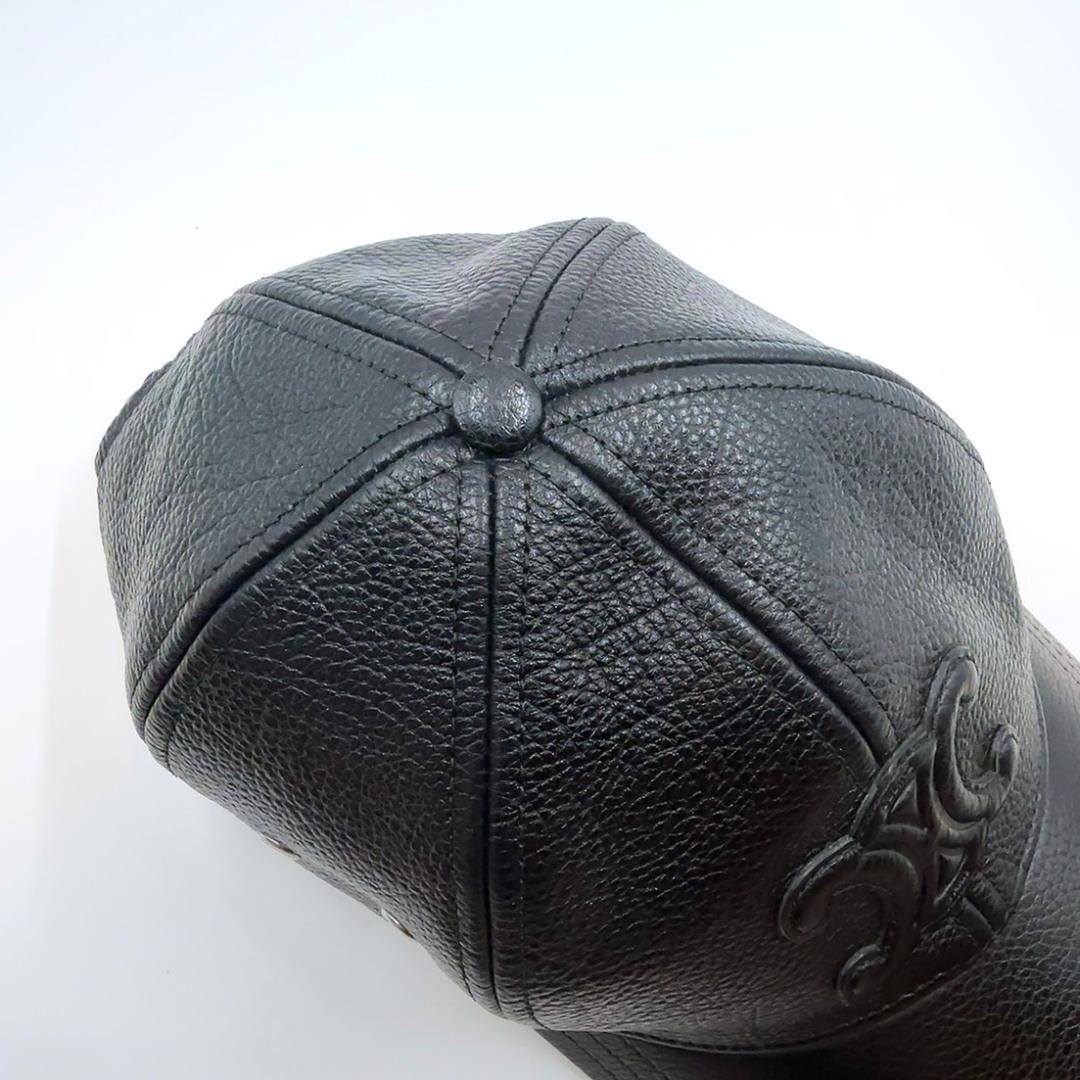 ◇セリーヌ◇レザー/トリオンフ/キャップ/帽子/ブラック