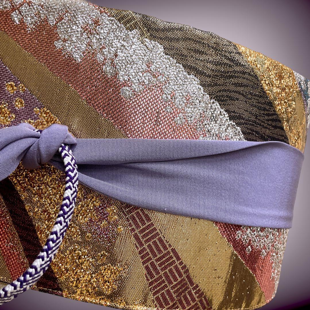 ラメ糸煌めく キラキラ サッシュベルト リボン W55〜75cm J70903