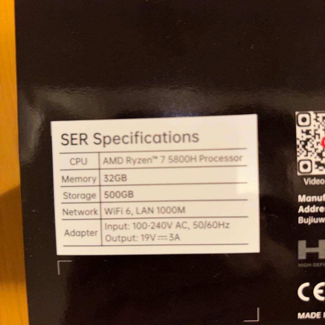 Ryzen7 5800H 32GB 500GB Windows11 ミニPC
