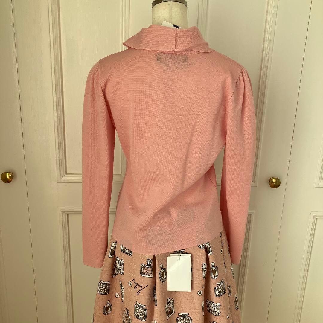 まもなく削除　エムズグレイシー⭐️ピンク ボウタイ付き ニットセーター（40）