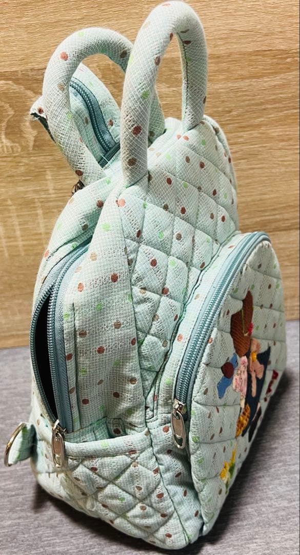 ★新作★スーちゃん＆ことり　リュック　ボディバッグ　ハンドメイド　水色系