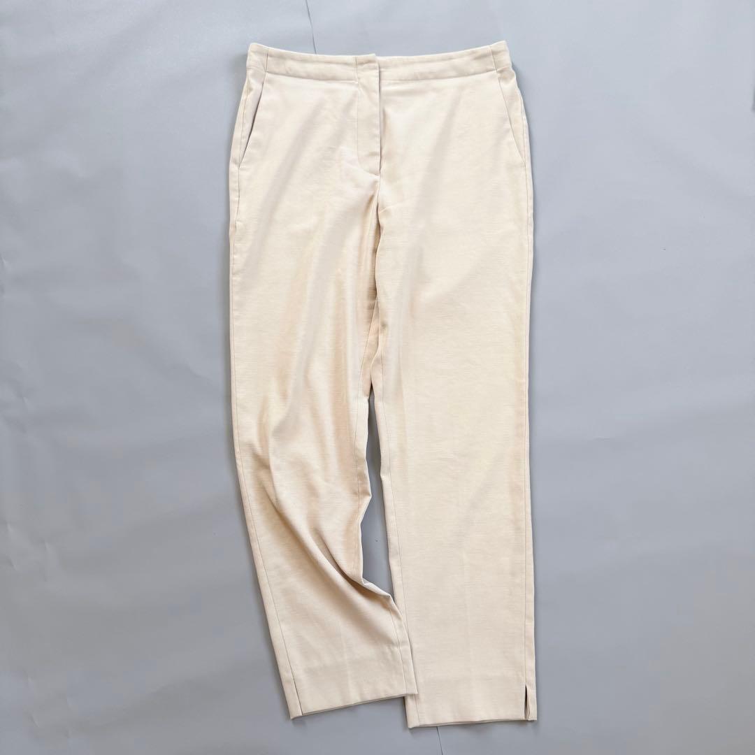 美品　プラステ　パンツスーツ　L ノーカラー　背抜き　ベージュ　セットアップ