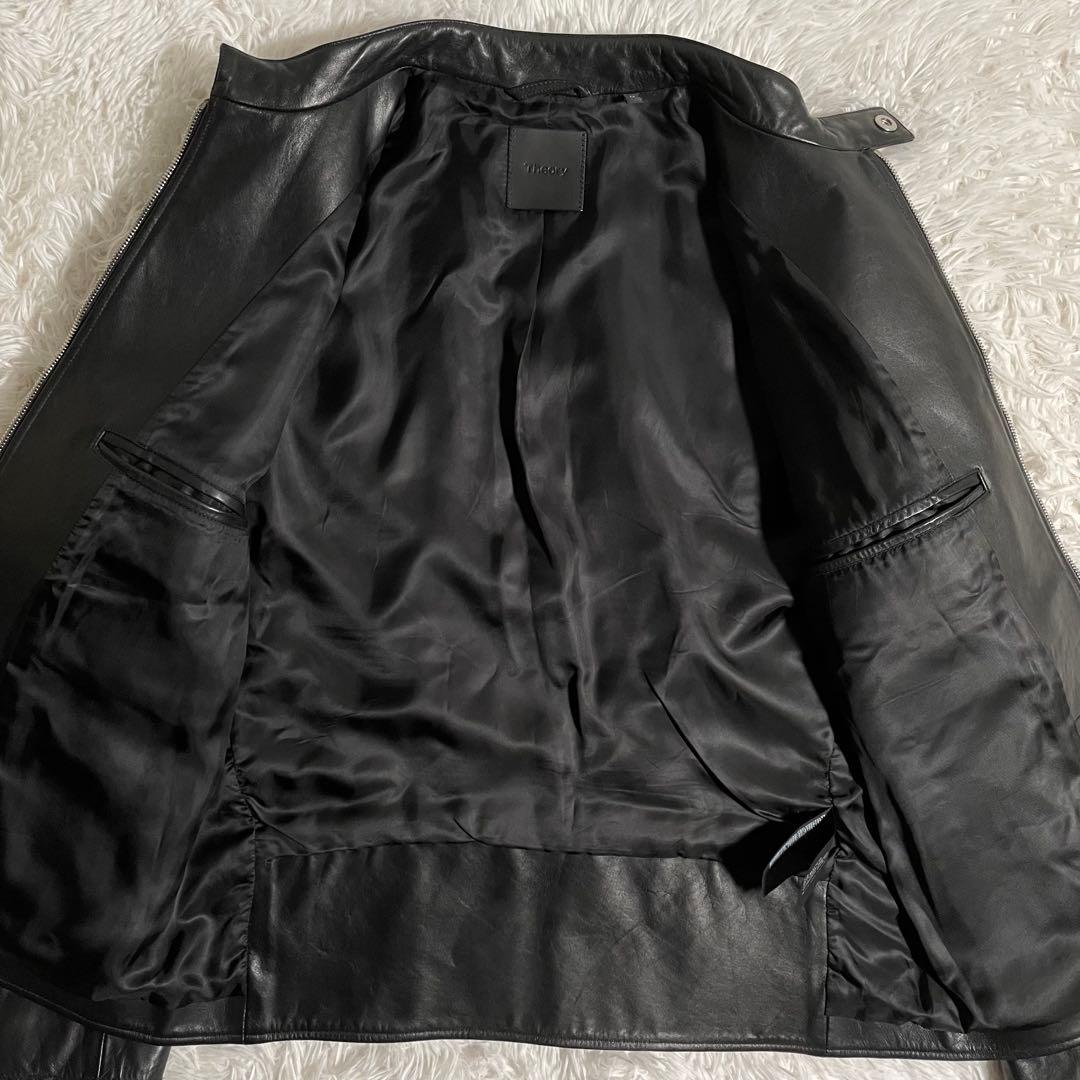 セオリー レザージャケット スタンドカラー ラムナッパレザー