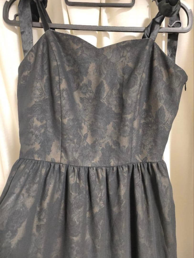 Moi-meme-Moitie 薔薇フリルジャンパースカート ミディネット