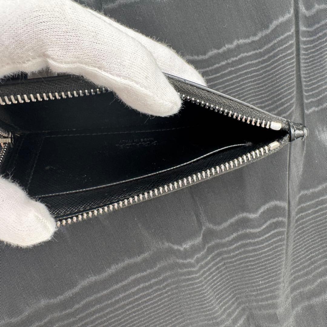 PRADA サフィアーノ クジラ柄 カードケース ケース 黒