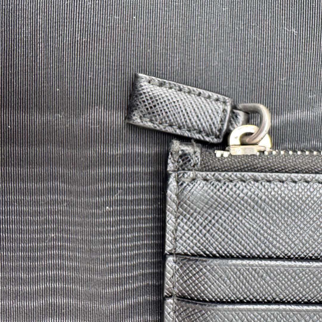 PRADA サフィアーノ クジラ柄 カードケース ケース 黒