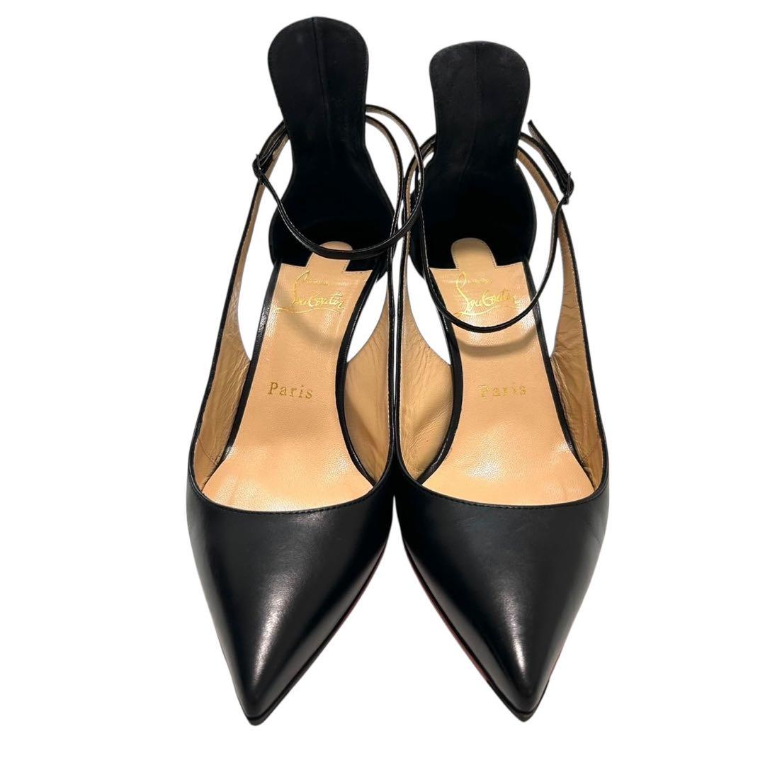 【しおっぺ】クリスチャン ルブタン マスカラパンプス ブラック 37 美品