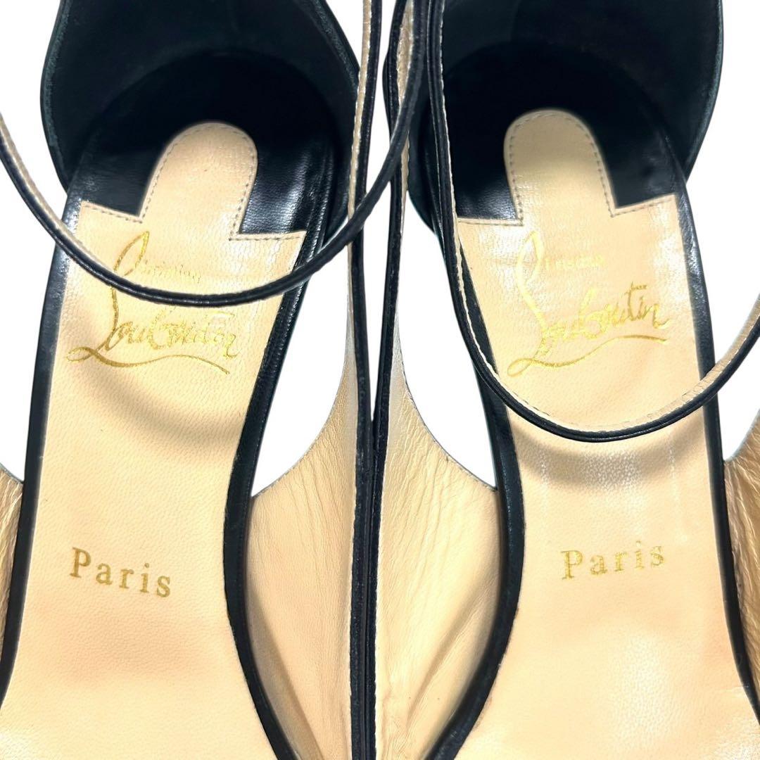 【しおっぺ】クリスチャン ルブタン マスカラパンプス ブラック 37 美品