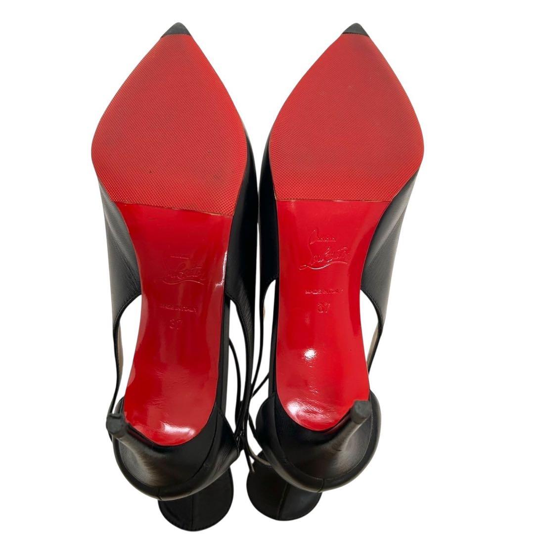 【しおっぺ】クリスチャン ルブタン マスカラパンプス ブラック 37 美品