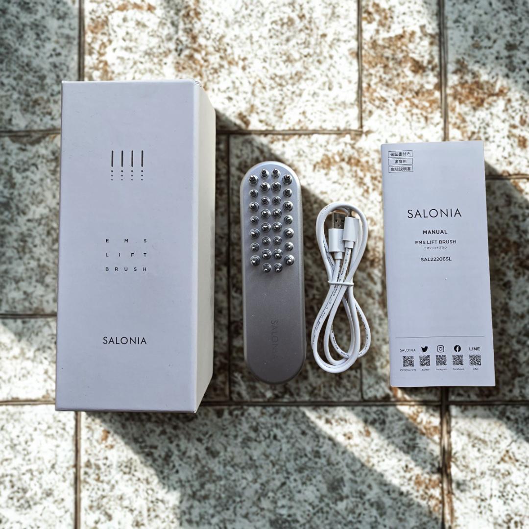【美品】サロニア EMS リフトブラシ SALONIA 美顔器 頭皮ケア 全身用