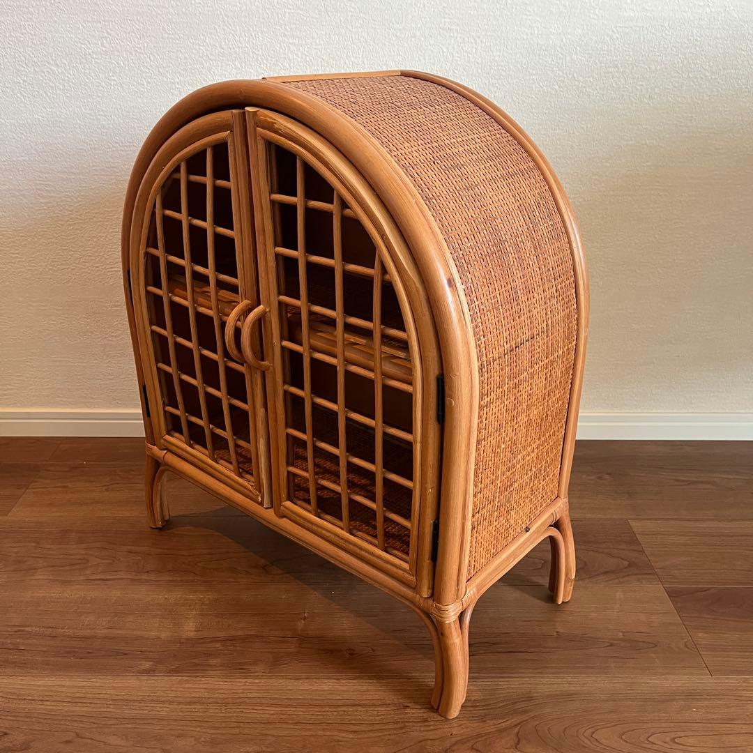 ZARAラタン アーチ型キャビネット 2段