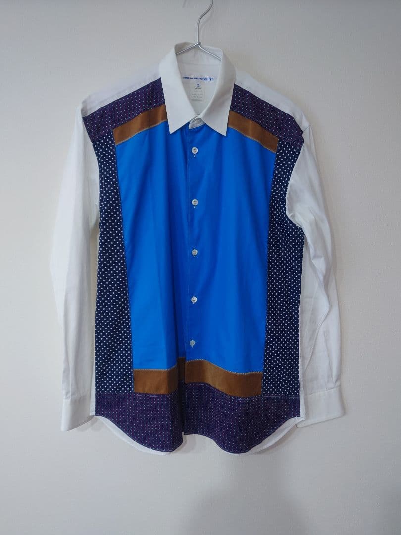 【美品】コムデ ギャルソン シャツ パッチワークシャツ サイズXS