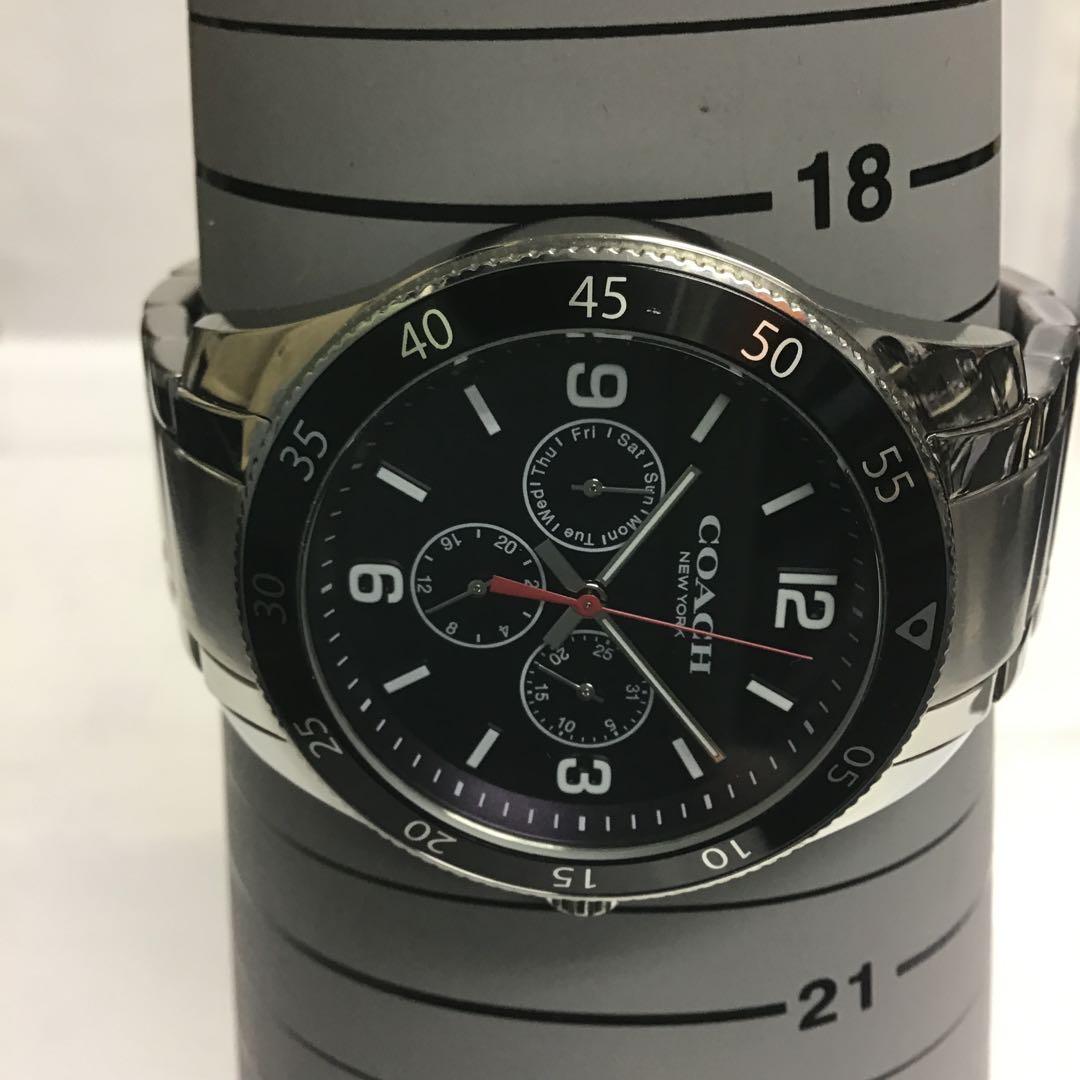 ❣️美品❣️COACH コーチ　箱無し説明書付き　メンズクォーツ腕時計 ブラック