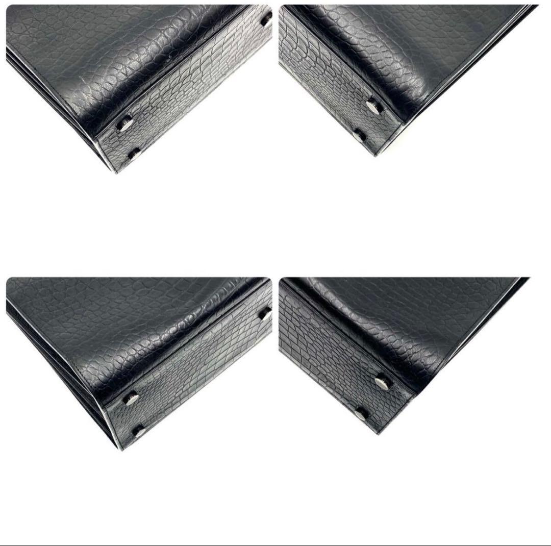 Saint Laurent サンローラン サックドジュール クロコ型押し