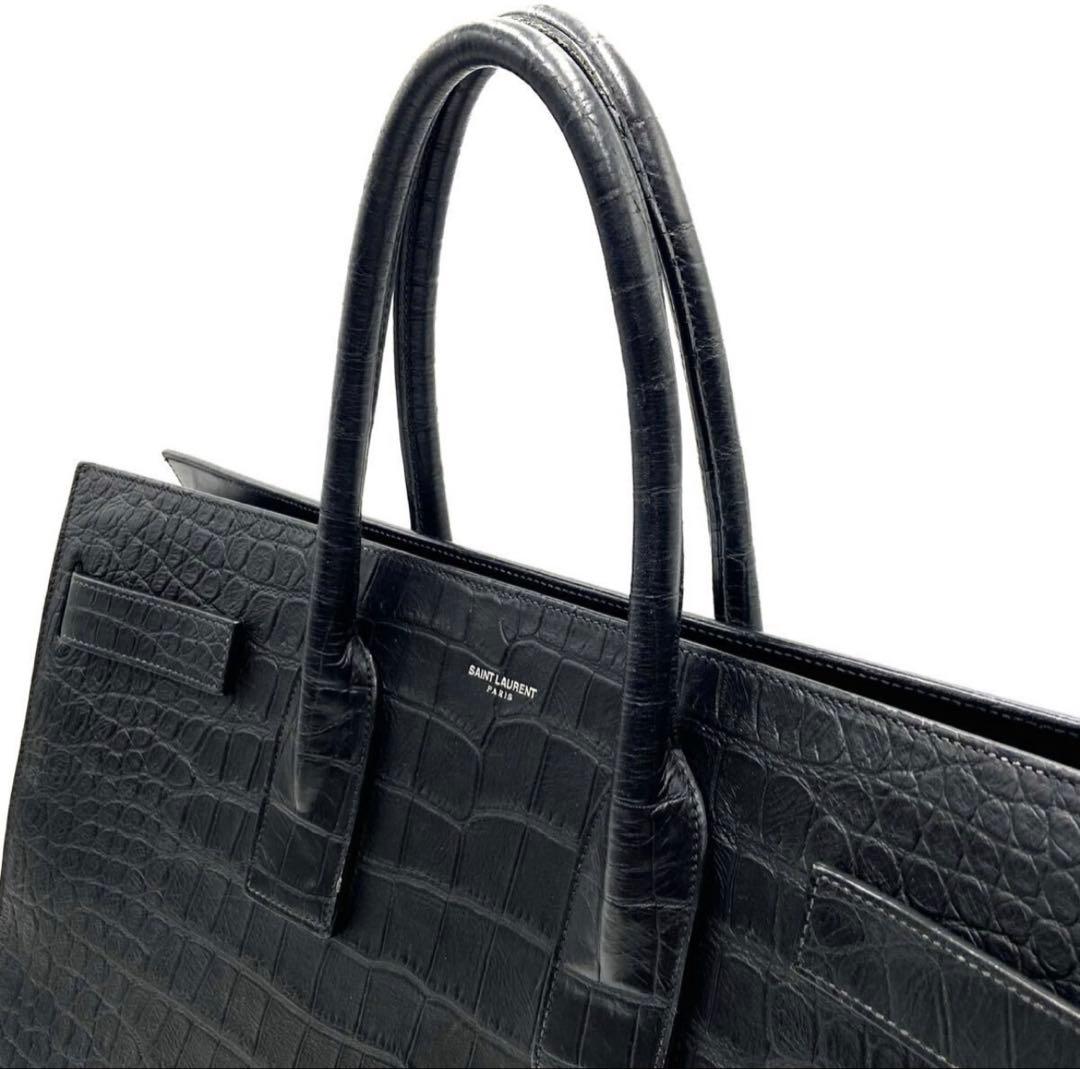 Saint Laurent サンローラン サックドジュール クロコ型押し