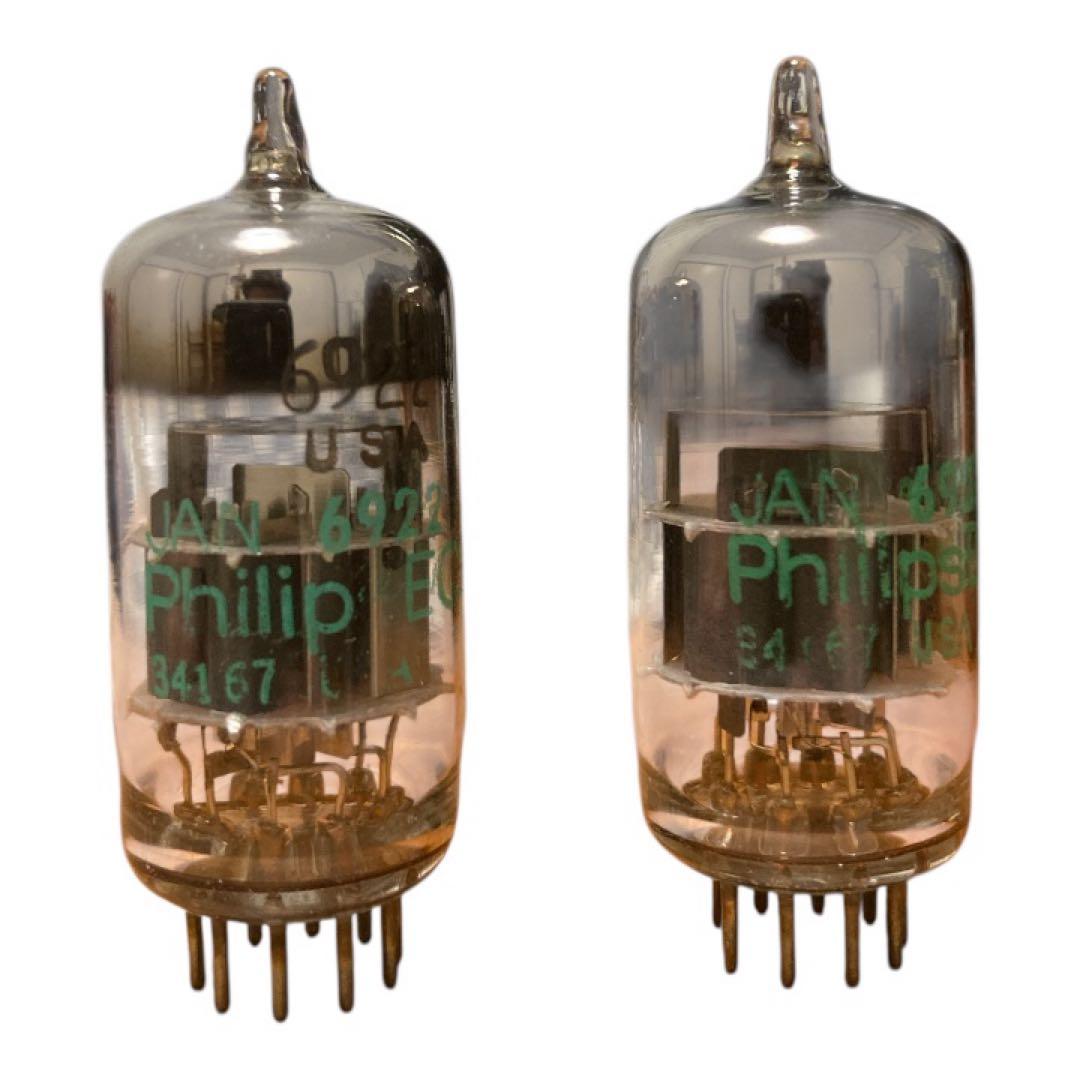 JAN Philips ECG 6922 同一ロット ペア 米国製