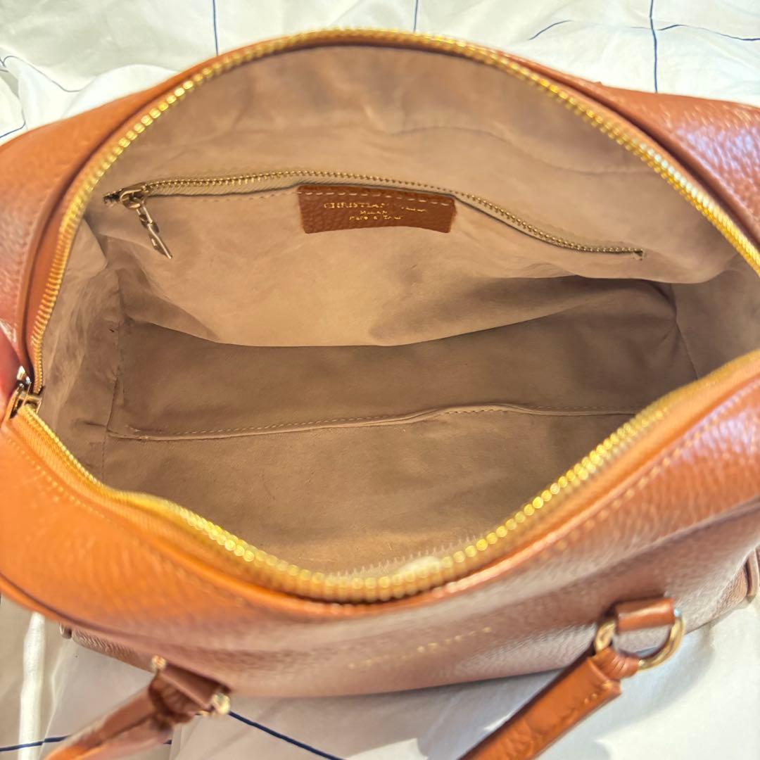 クリスチャン ヴィラ CHRISTIAN VILLA レザーボストンバッグ　茶色
