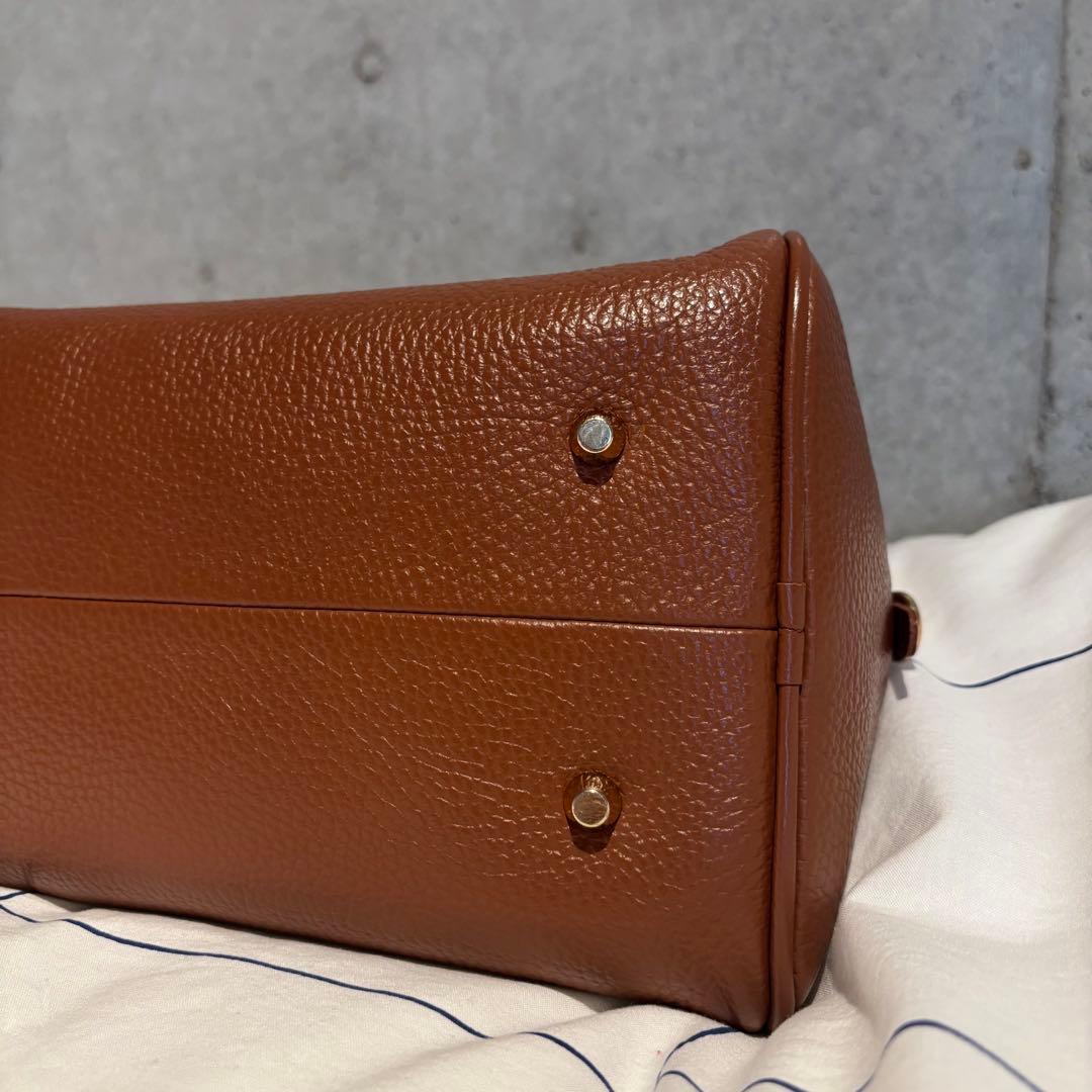 クリスチャン ヴィラ CHRISTIAN VILLA レザーボストンバッグ　茶色