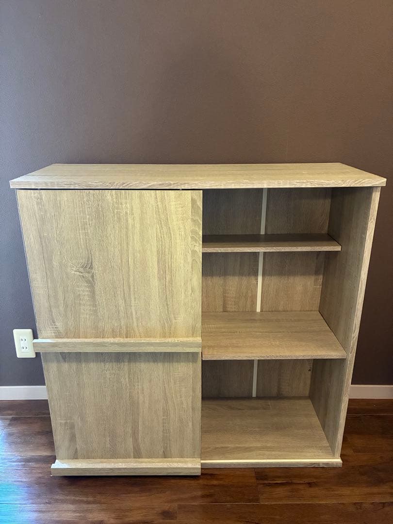 【SALE】本棚 / マガジンディスプレイ付き / 棚高さ調整可 / スライド式