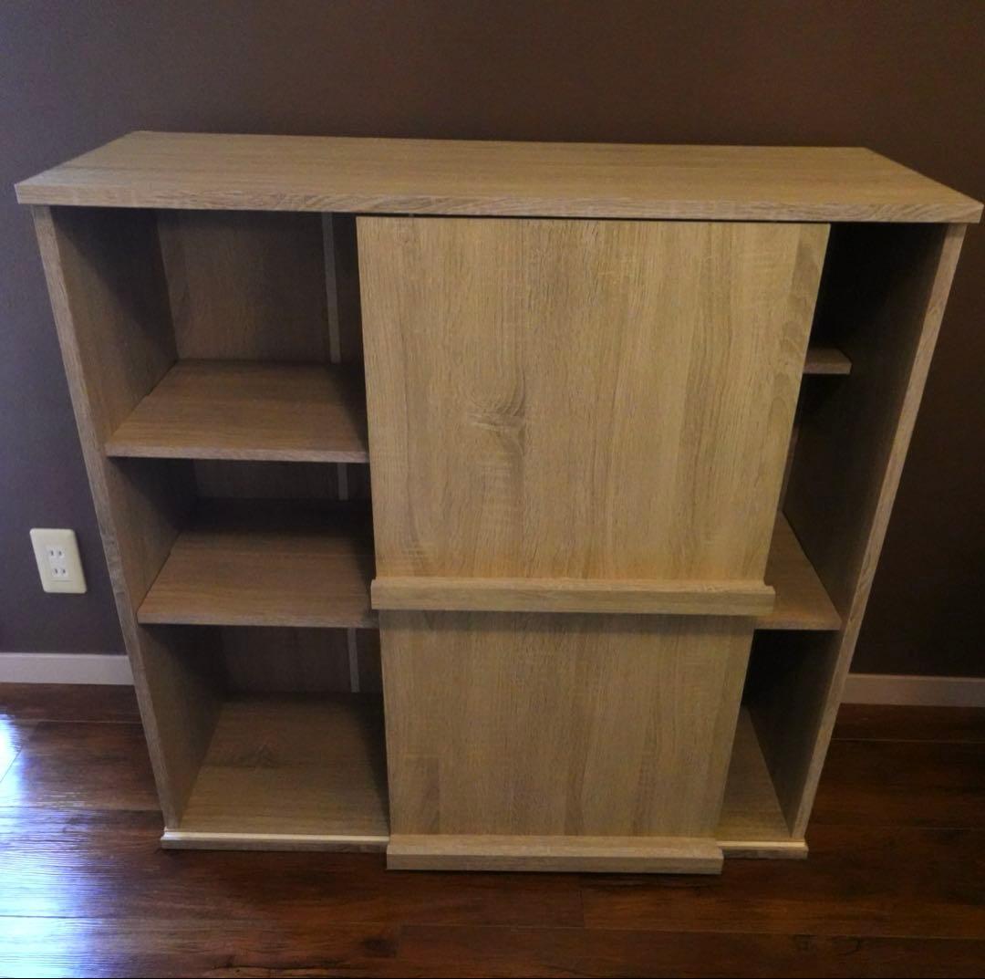 【SALE】本棚 / マガジンディスプレイ付き / 棚高さ調整可 / スライド式