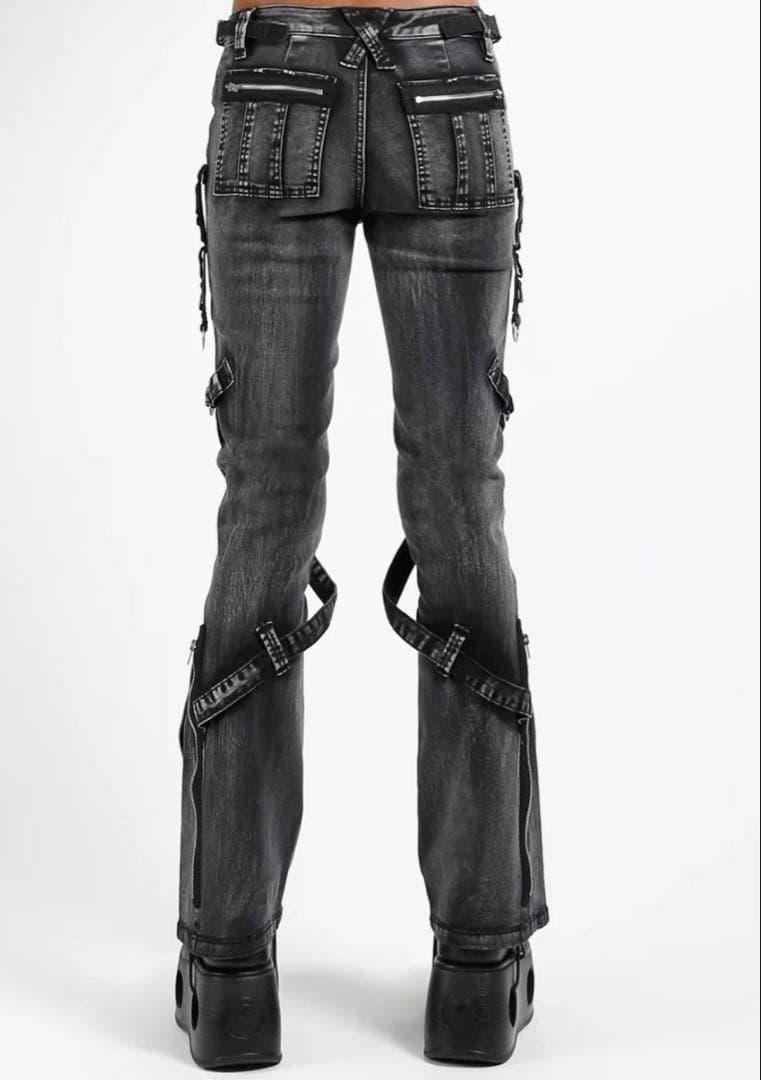 TRIPP nyc POWER BELT PANT グレー スキニーデニム