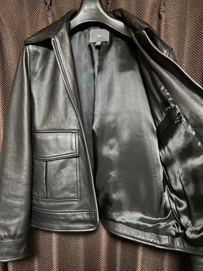  プレミアム 短丈 ラム革 レザージャケット　A2レザージャケット