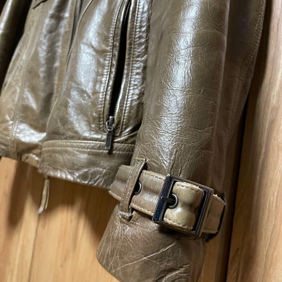 高級感 ホースハイド 本革 ジャケット ミリタリー リアルファー