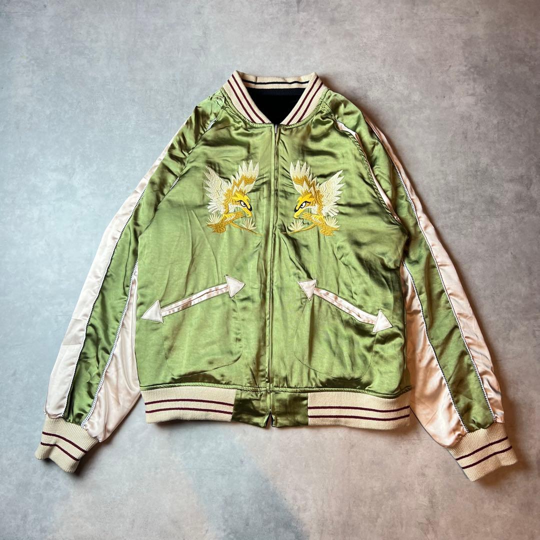 ✅新品　スカジャン　スーベニアジャケット　別珍　ベロア　リバーシブル　B　XL