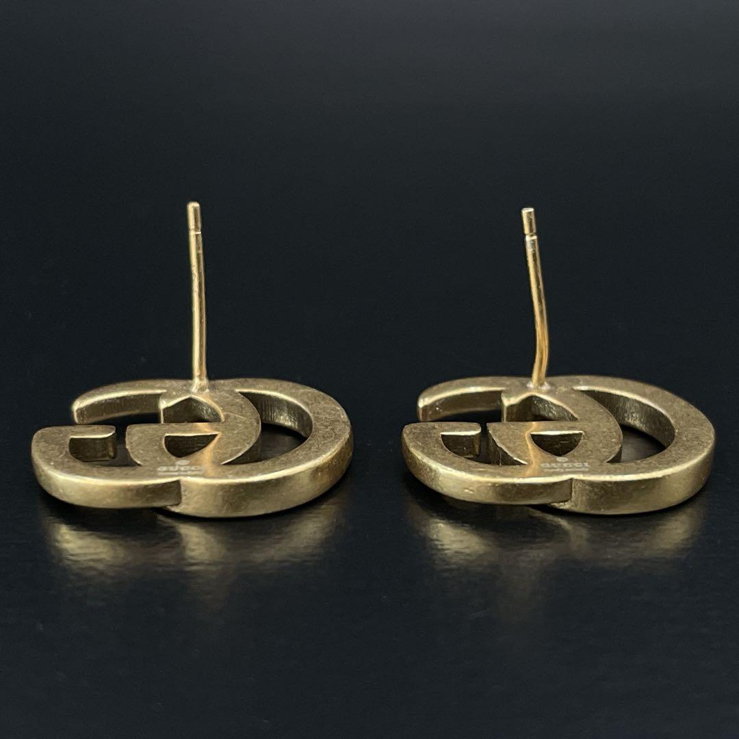 グッチ ダブルG インターロッキング　ピアス ゴールド ロゴ　y2k 両耳