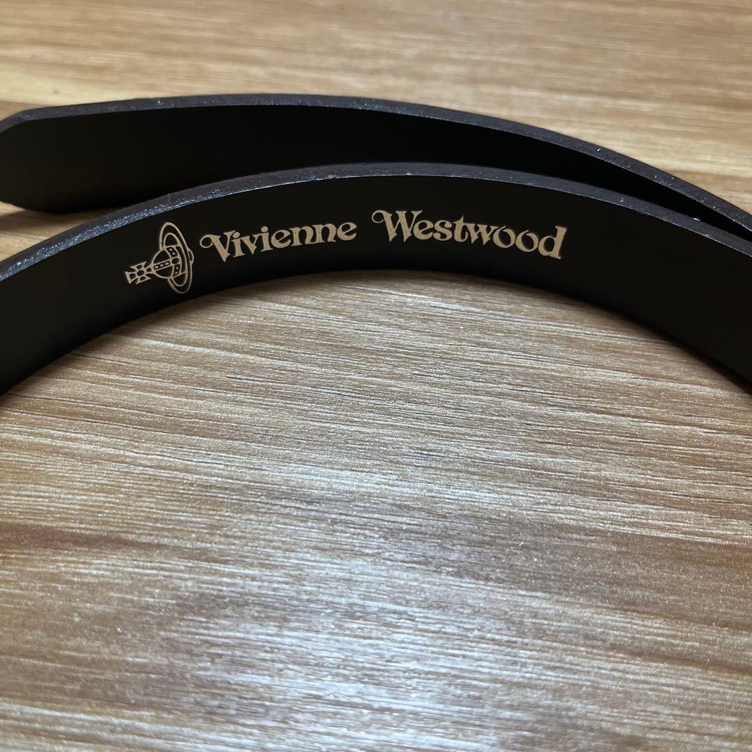 ヴィヴィアン　レザーベルト　サークルオーブ　ブラウン　シルバー　ゴールド