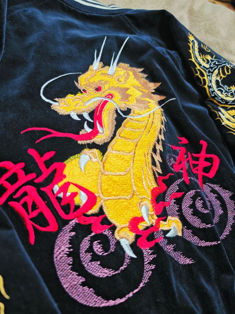 Jungle Storm 日本 限定 別珍 龍刺繍 スカジャン unisex