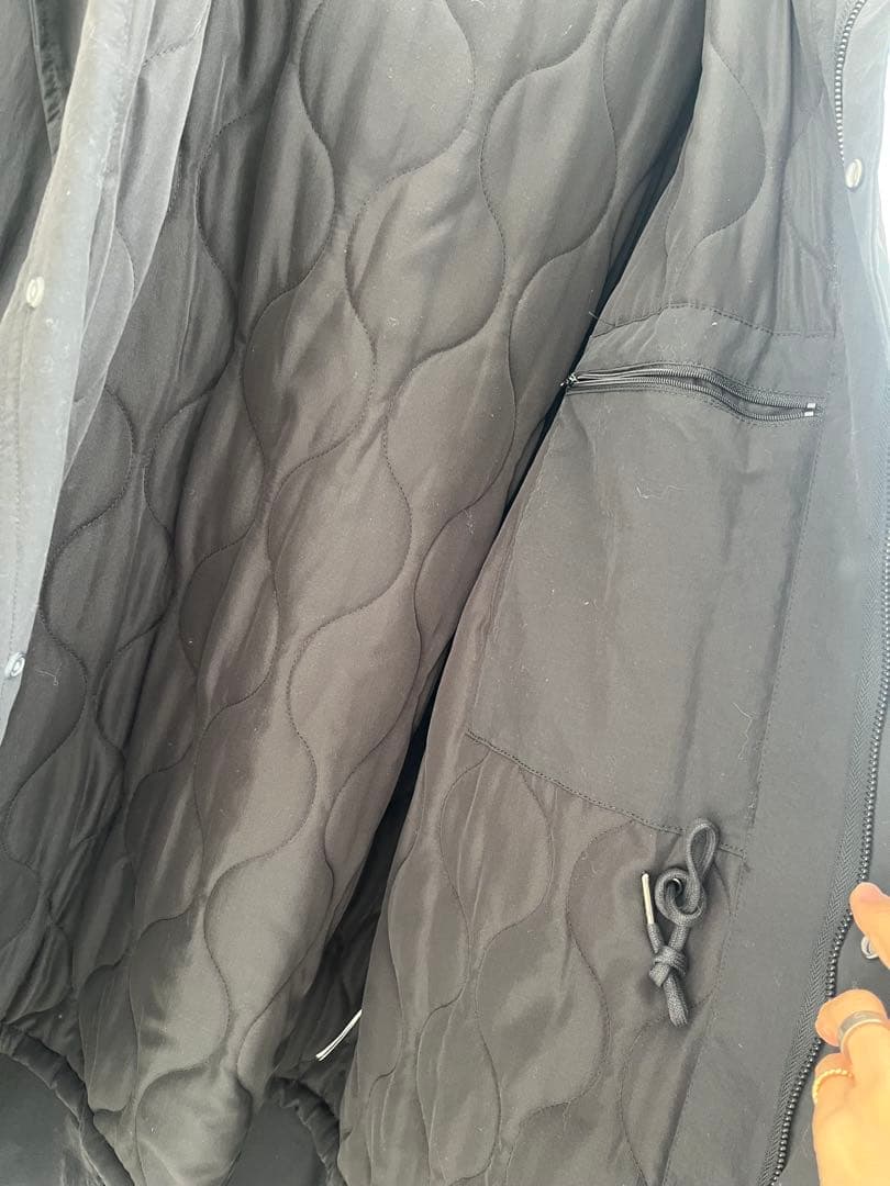 ZARA ブラック モッズコート　キルティングインナー付き