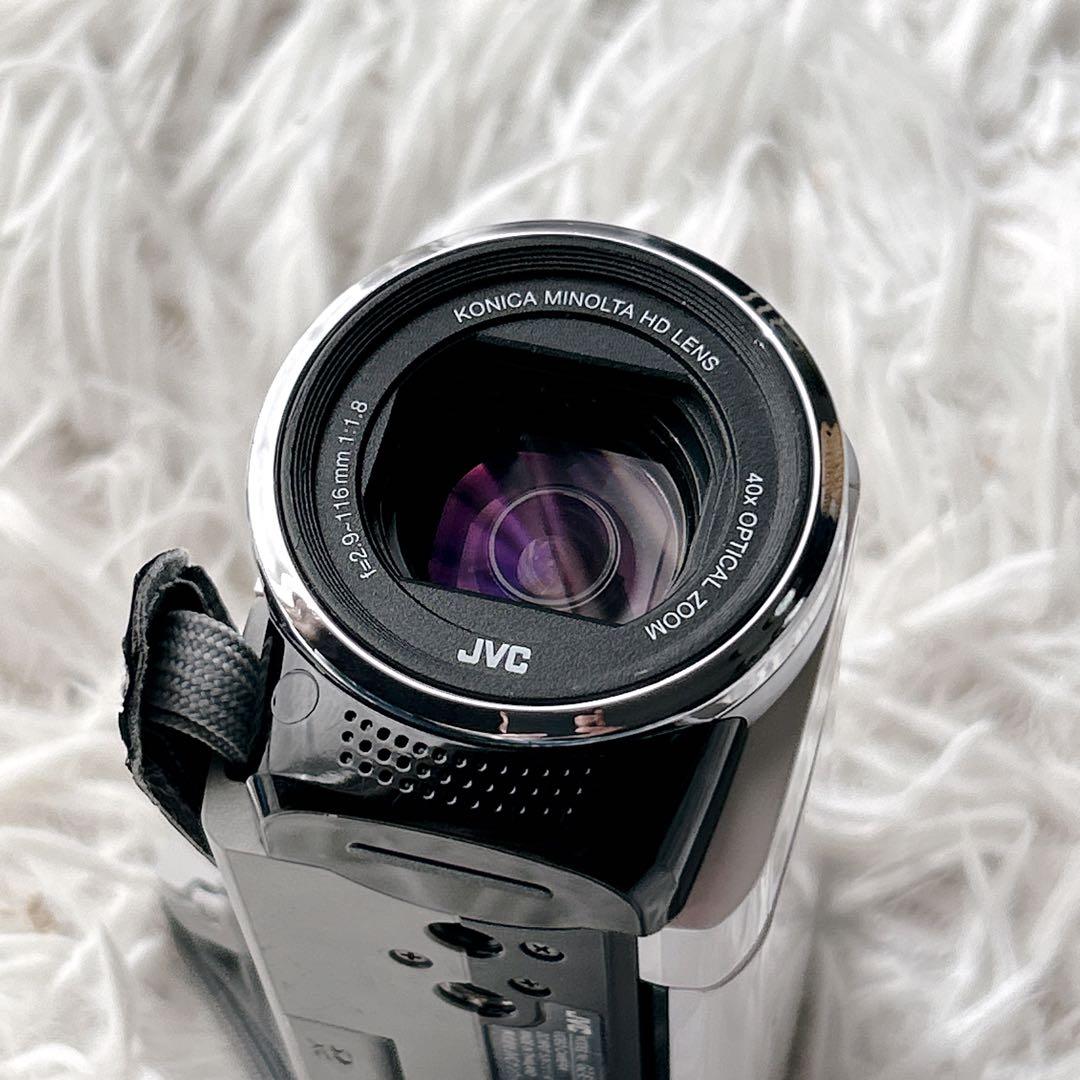 【美品】JVC FULL HD ビデオカメラ　GZ-E780-W バッテリー2個