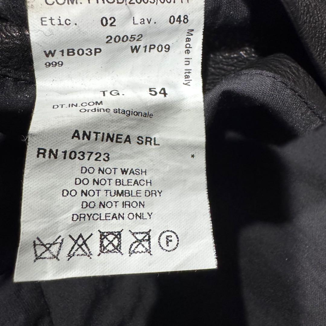 EMPORIO ARMANI 黒 レザージャケット スタンドカラー USED