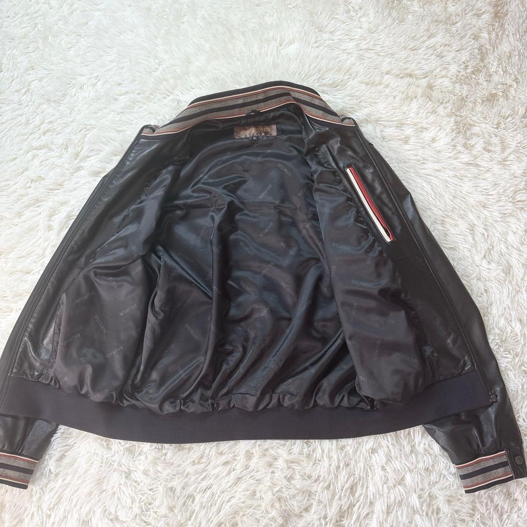 ☆希少XLサイズ☆BALMAIN バルマン シングルライダース リアルレザー