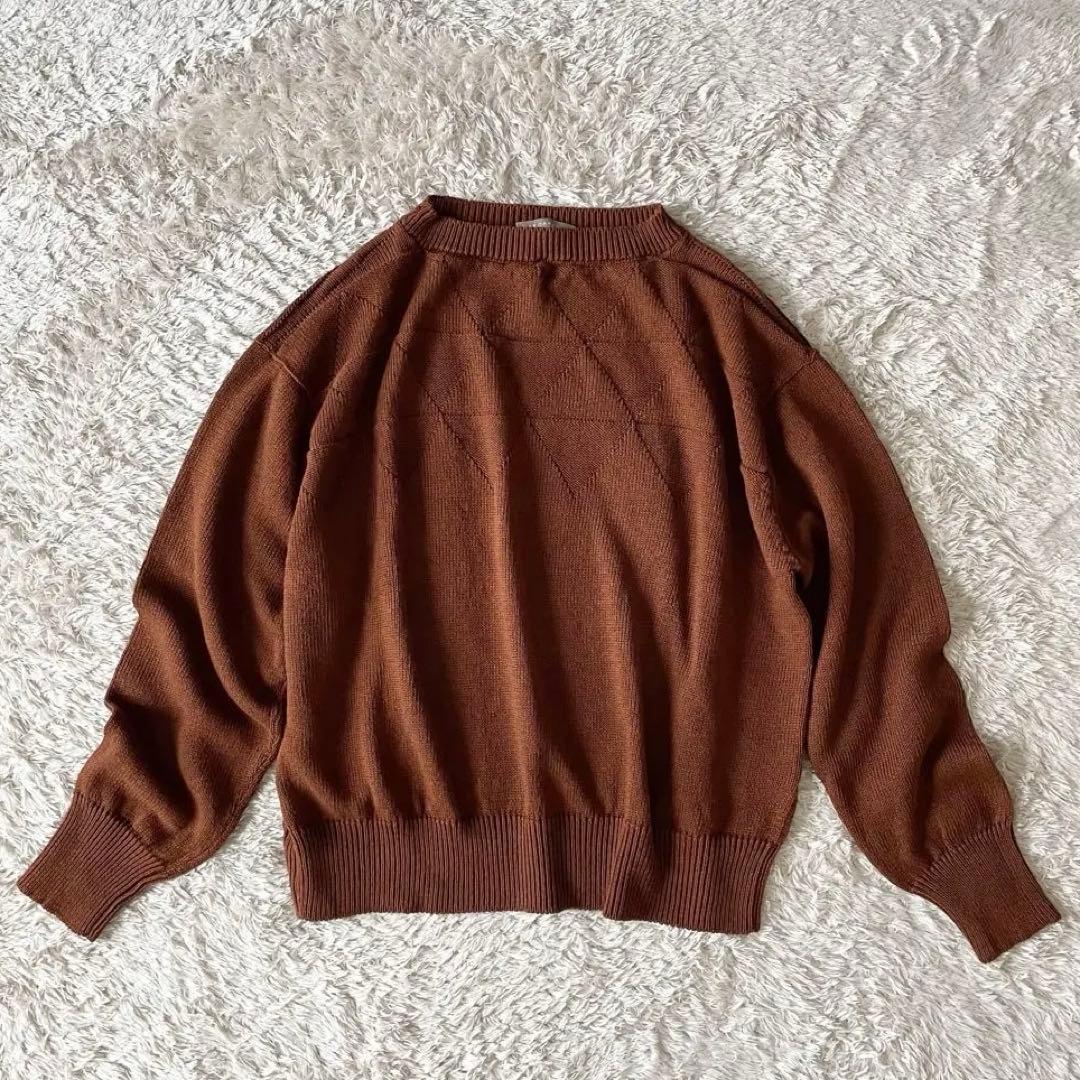 マーガレットハウエル 23ss 極美品 リネンコットン ニット 2 茶