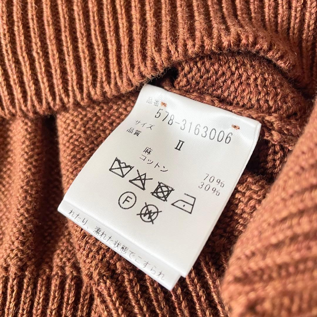 マーガレットハウエル 23ss 極美品 リネンコットン ニット 2 茶