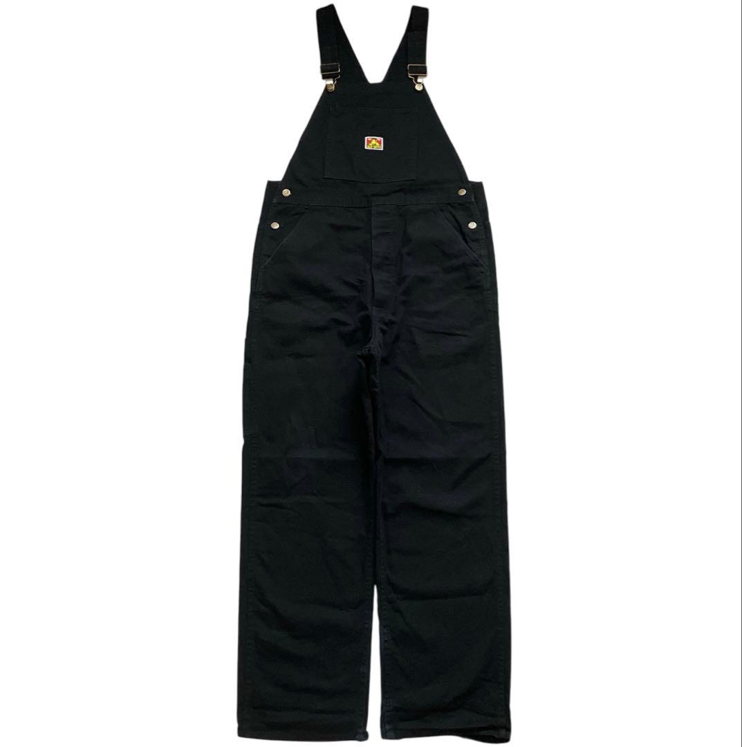 USA製90s BEN DAVIS ブラックダック地オーバーオール アメカジ古着