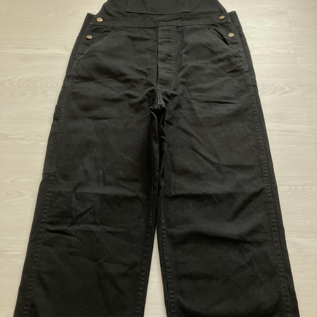 USA製90s BEN DAVIS ブラックダック地オーバーオール アメカジ古着