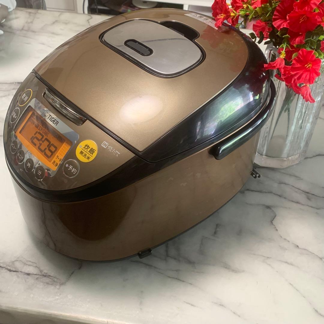 良品■TIGER炊きたて　IH 一升　銅入3層遠赤釜 JKT-B181■炊飯確認